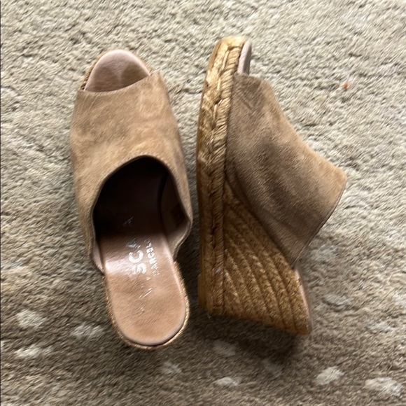 Viscata Tan Suede Espadrille Sandals Made in  Barcelona Size 6 - Picture 1 of 4